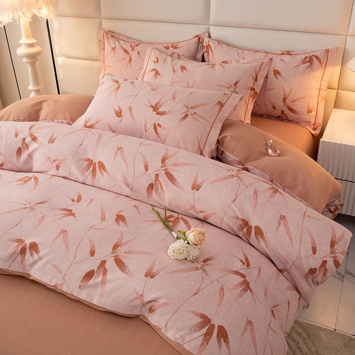 91家纺网 家纺一手货源 找家纺 幸嘉轩 2025新款全棉纯棉喷气加厚磨毛四件套-系列五 竹林深深