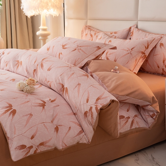 91家纺网 家纺一手货源 找家纺 幸嘉轩 2025新款全棉纯棉喷气加厚磨毛四件套-系列五 竹林深深