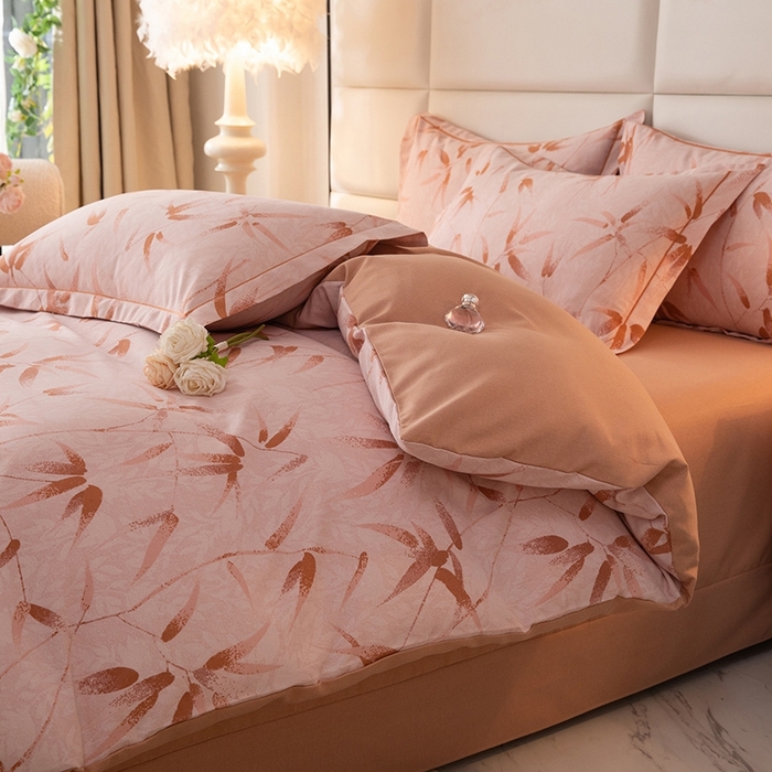 91家纺网 家纺一手货源 找家纺 幸嘉轩 2025新款全棉纯棉喷气加厚磨毛四件套-系列五 竹林深深