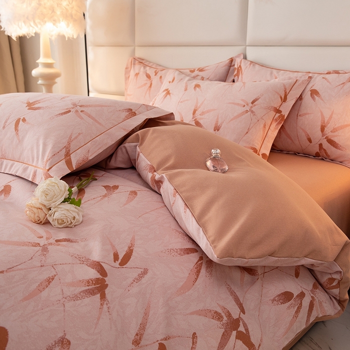 91家纺网 家纺一手货源 找家纺 幸嘉轩 2025新款全棉纯棉喷气加厚磨毛四件套-系列五 竹林深深