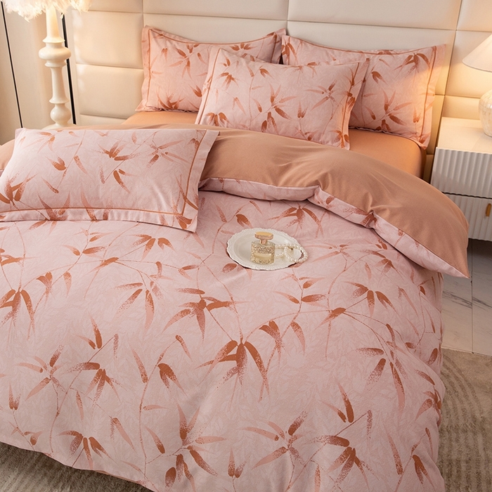 91家纺网 家纺一手货源 找家纺 幸嘉轩 2025新款全棉纯棉喷气加厚磨毛四件套-系列五 竹林深深