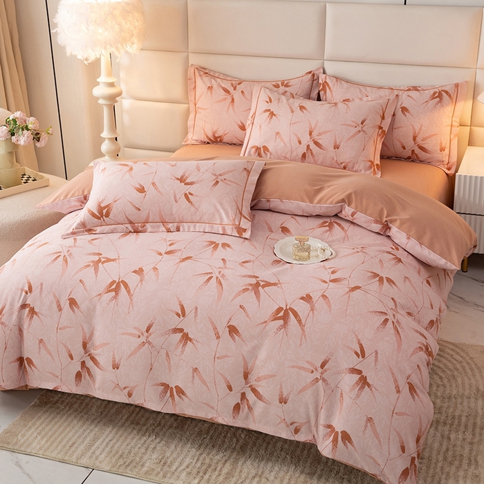 91家纺网 家纺一手货源 找家纺 幸嘉轩 2025新款全棉纯棉喷气加厚磨毛四件套-系列五 竹林深深