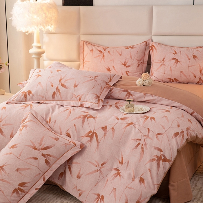 91家纺网 家纺一手货源 找家纺 幸嘉轩 2025新款全棉纯棉喷气加厚磨毛四件套-系列五 竹林深深