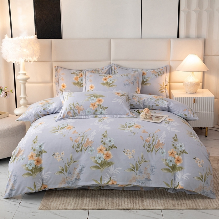 幸嘉轩 2025新款全棉纯棉喷气加厚磨毛四件套-系列五 诗情画意