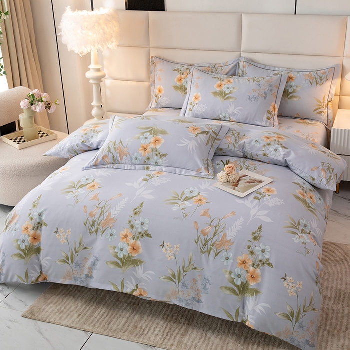 91家纺网 家纺一手货源 找家纺 幸嘉轩 2025新款全棉纯棉喷气加厚磨毛四件套-系列五 诗情画意