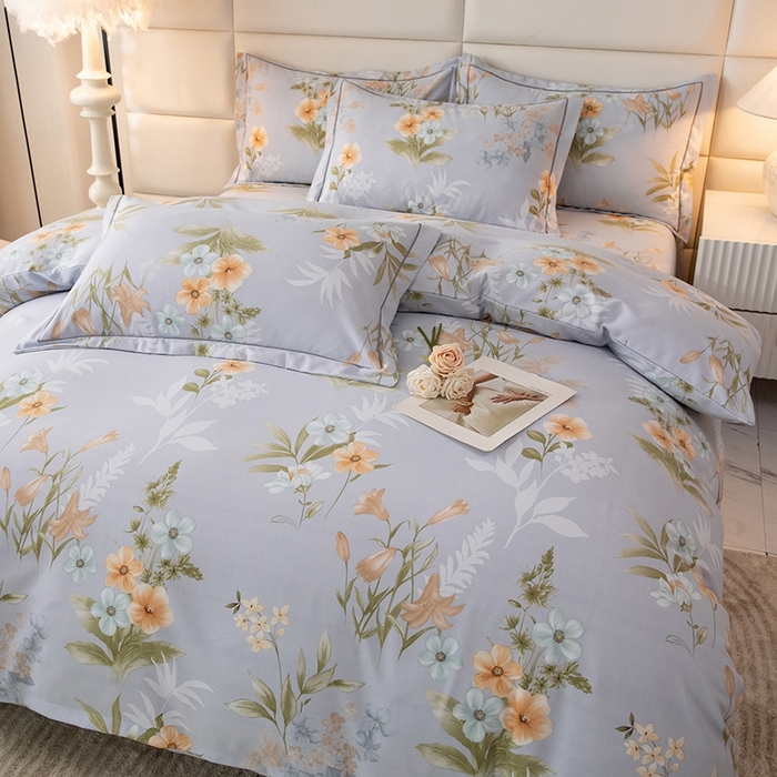 91家纺网 家纺一手货源 找家纺 幸嘉轩 2025新款全棉纯棉喷气加厚磨毛四件套-系列五 诗情画意