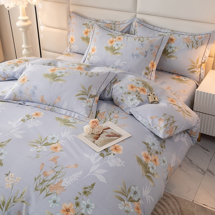 91家纺网 家纺一手货源 找家纺 幸嘉轩 2025新款全棉纯棉喷气加厚磨毛四件套-系列五 诗情画意