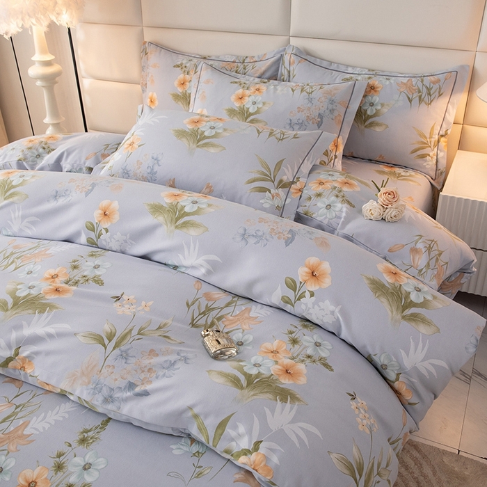 91家纺网 家纺一手货源 找家纺 幸嘉轩 2025新款全棉纯棉喷气加厚磨毛四件套-系列五 诗情画意