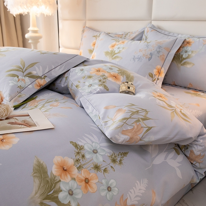 91家纺网 家纺一手货源 找家纺 幸嘉轩 2025新款全棉纯棉喷气加厚磨毛四件套-系列五 诗情画意