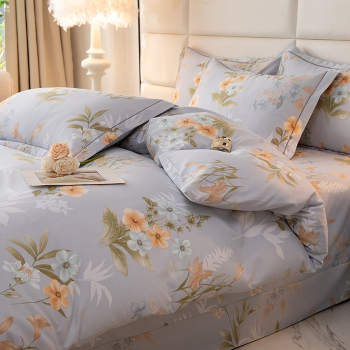 91家纺网 家纺一手货源 找家纺 幸嘉轩 2025新款全棉纯棉喷气加厚磨毛四件套-系列五 诗情画意