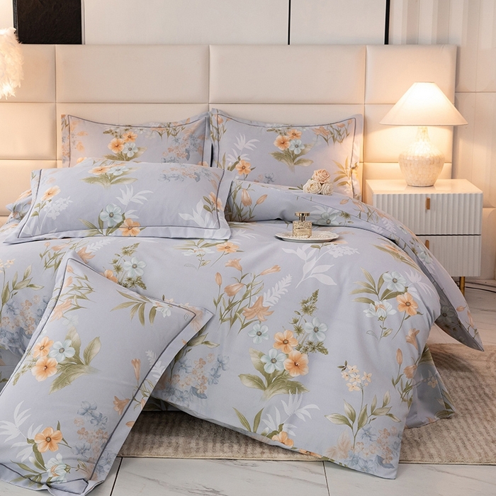 91家纺网 家纺一手货源 找家纺 幸嘉轩 2025新款全棉纯棉喷气加厚磨毛四件套-系列五 诗情画意