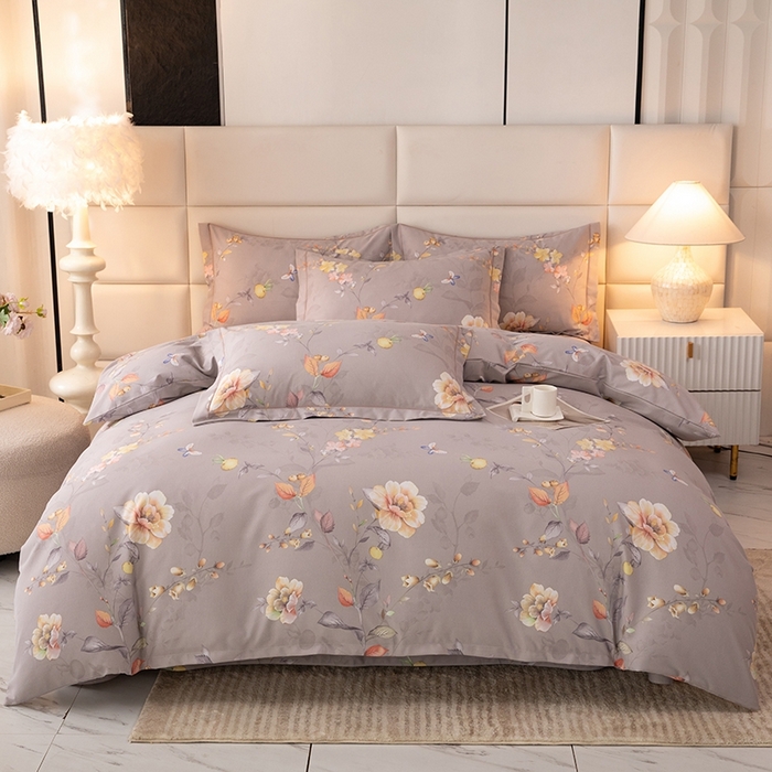 幸嘉轩 2025新款全棉纯棉喷气加厚磨毛四件套-系列五 灿烂花季