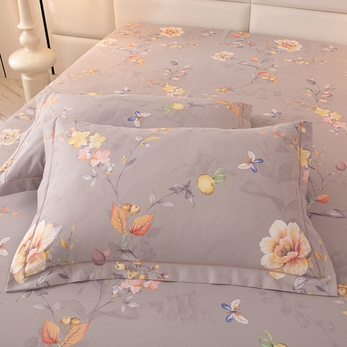 91家纺网 家纺一手货源 找家纺 幸嘉轩 2025新款全棉纯棉喷气加厚磨毛四件套-系列五 灿烂花季