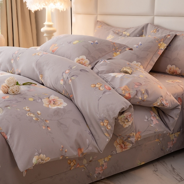 91家纺网 家纺一手货源 找家纺 幸嘉轩 2025新款全棉纯棉喷气加厚磨毛四件套-系列五 灿烂花季