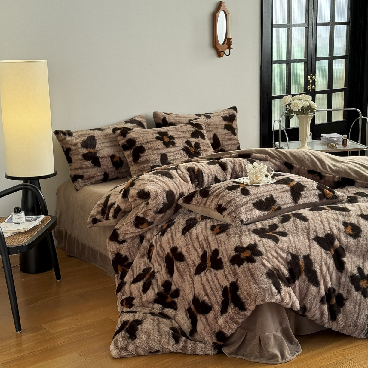 91家纺网 家纺一手货源 找家纺 （总）新印象 2025新款美拉德系列兔毛绒保暖四件套