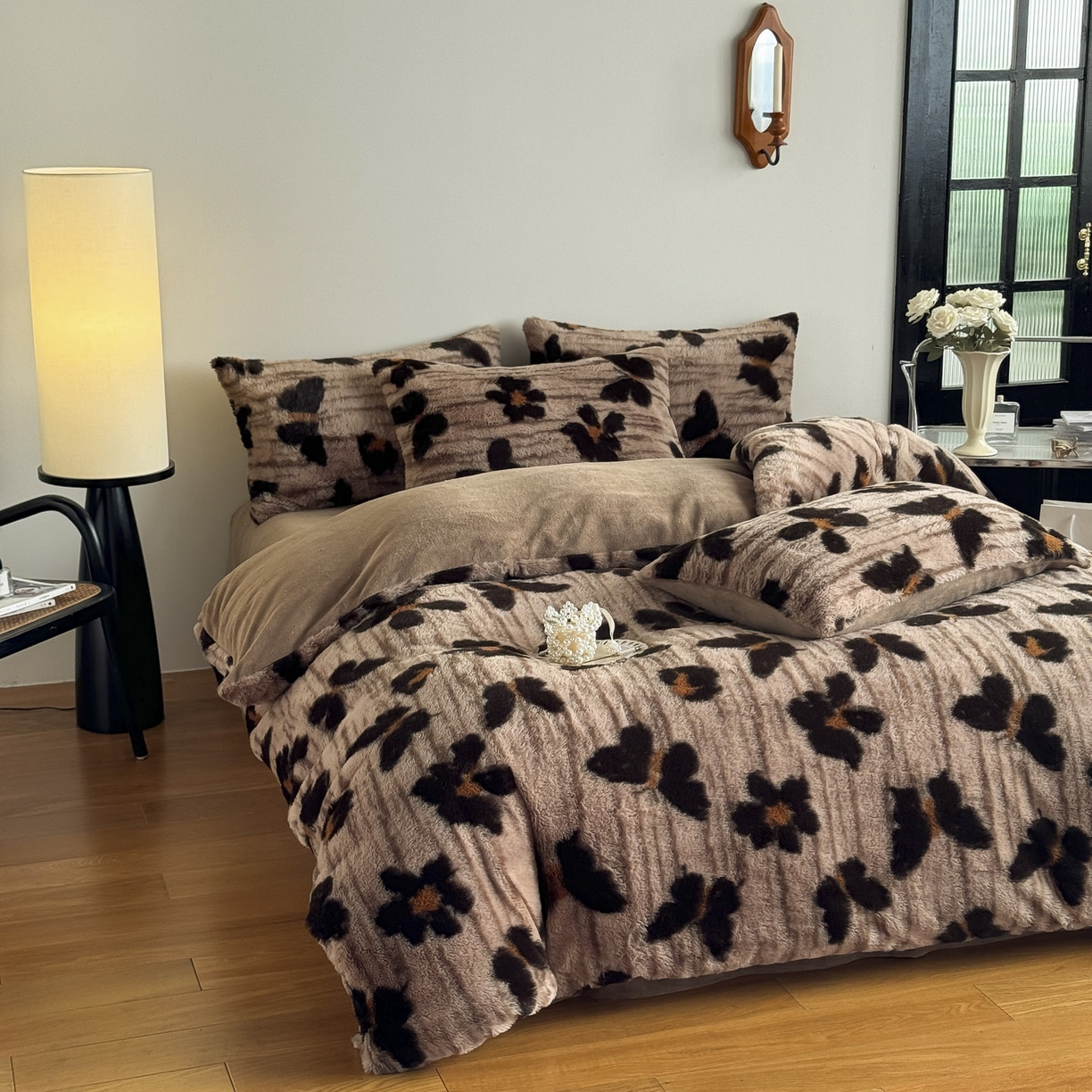 91家纺网 家纺一手货源 找家纺 （总）新印象 2025新款美拉德系列兔毛绒保暖四件套