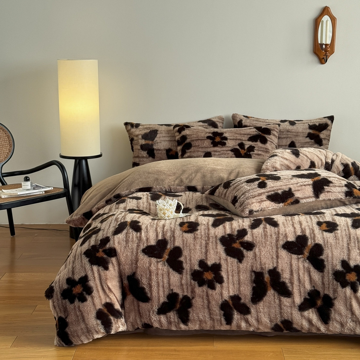 91家纺网 家纺一手货源 找家纺 （总）新印象 2025新款美拉德系列兔毛绒保暖四件套