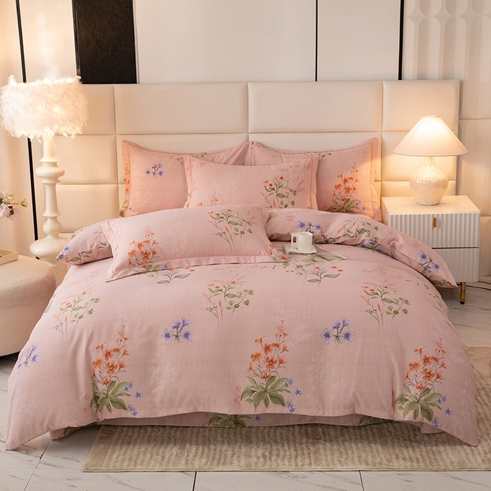 幸嘉轩 2025新款全棉纯棉喷气加厚磨毛四件套-系列五 美艳动人