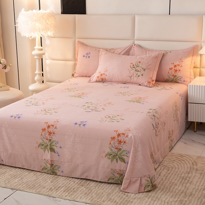 91家纺网 家纺一手货源 找家纺 幸嘉轩 2025新款全棉纯棉喷气加厚磨毛四件套-系列五 美艳动人