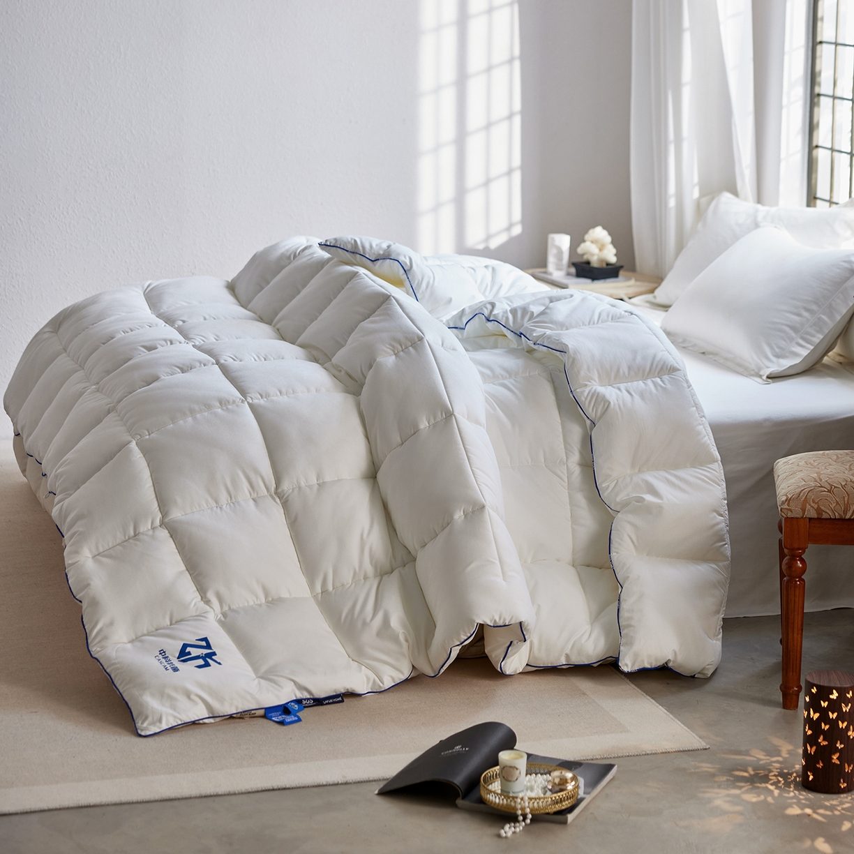 91家纺网 家纺一手货源 找家纺 （总）莱福仕家纺 2025新款舒肤盾面包格10A中科抗菌被被子被芯