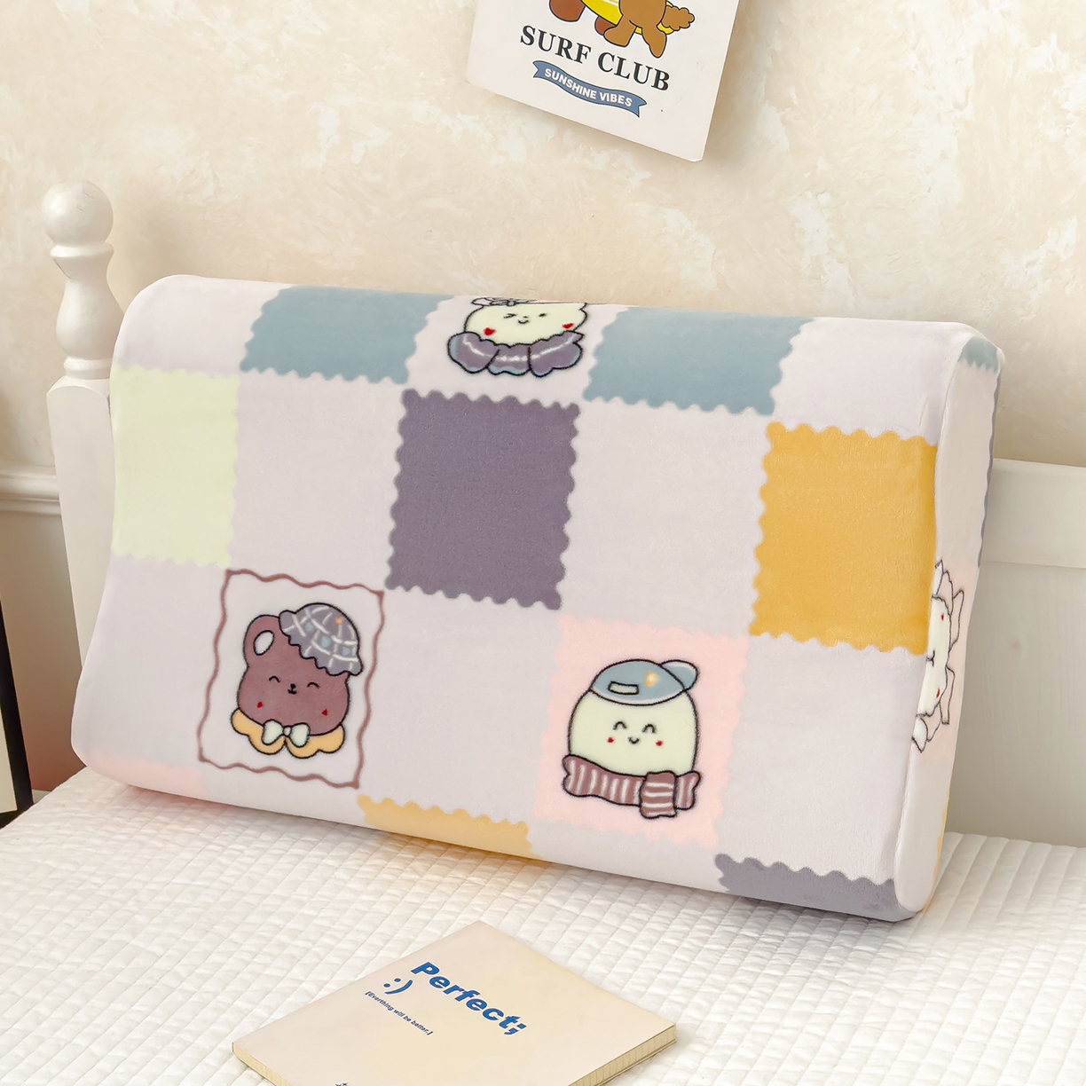 91家纺网 家纺一手货源 找家纺 良佐生活 2025新款宝宝绒乳胶枕套 游园会