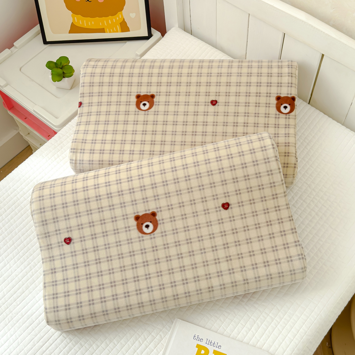 91家纺网 家纺一手货源 找家纺 良佐生活 2025新款宝宝绒乳胶枕套 萌宠小熊