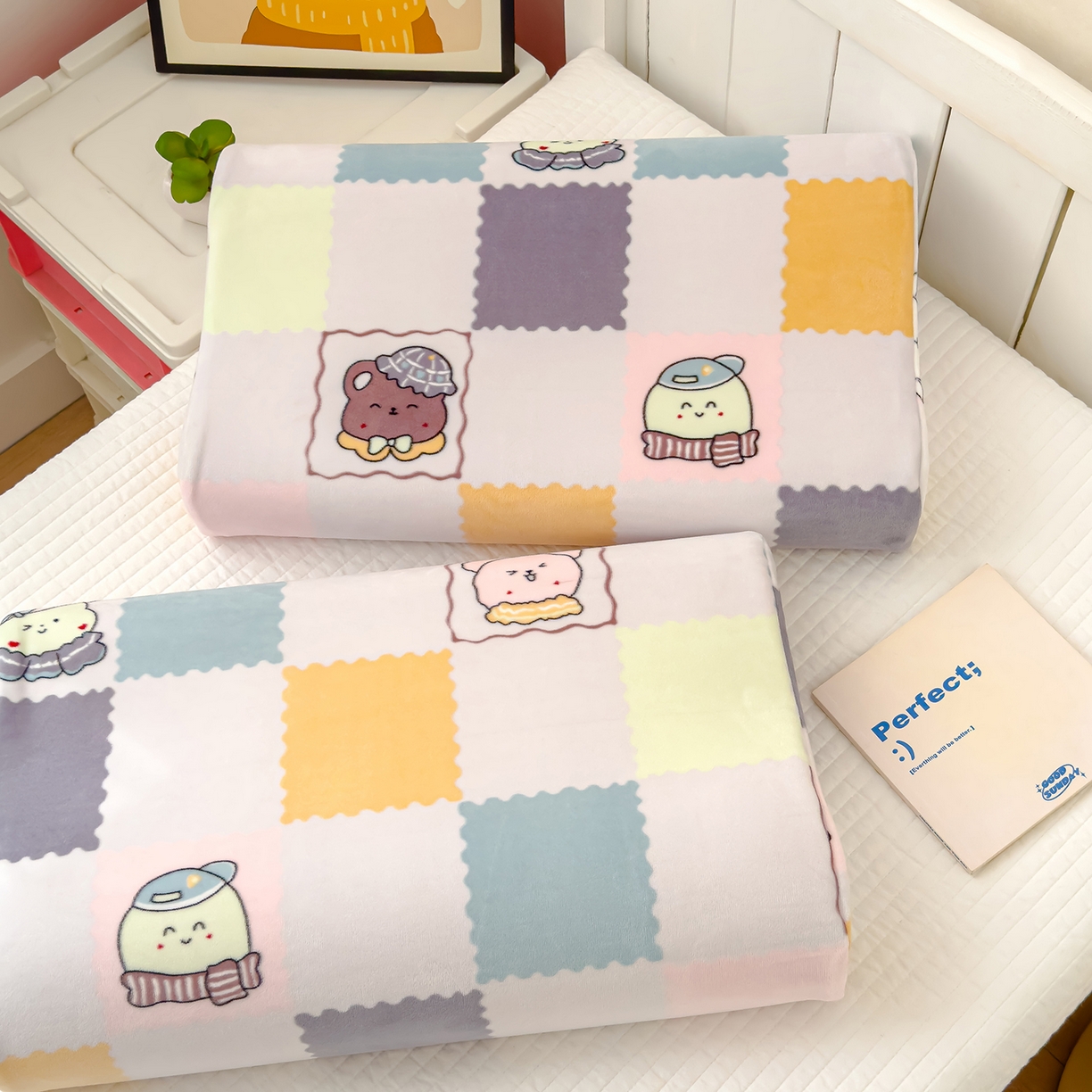 91家纺网 家纺一手货源 找家纺 良佐生活 2025新款宝宝绒乳胶枕套 游园会