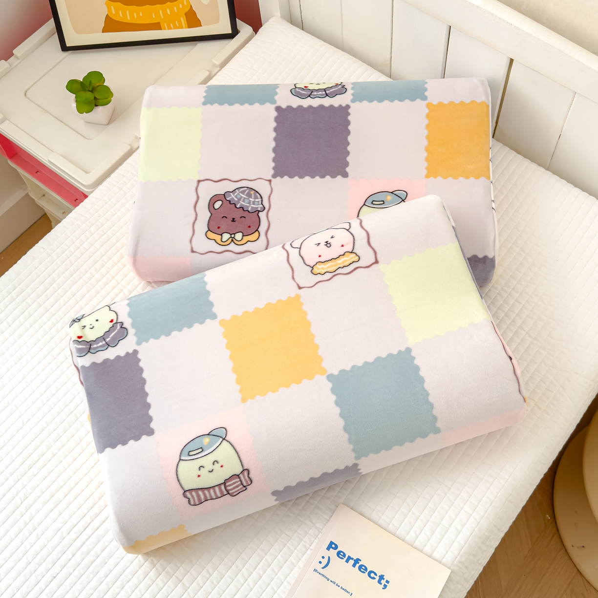 91家纺网 家纺一手货源 找家纺 良佐生活 2025新款宝宝绒乳胶枕套 游园会