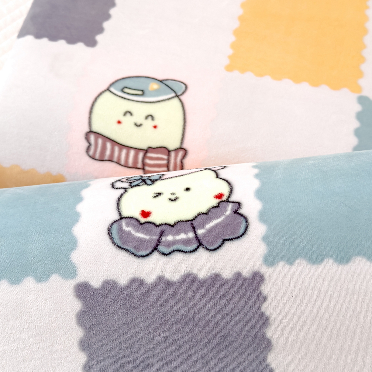 91家纺网 家纺一手货源 找家纺 良佐生活 2025新款宝宝绒乳胶枕套 游园会