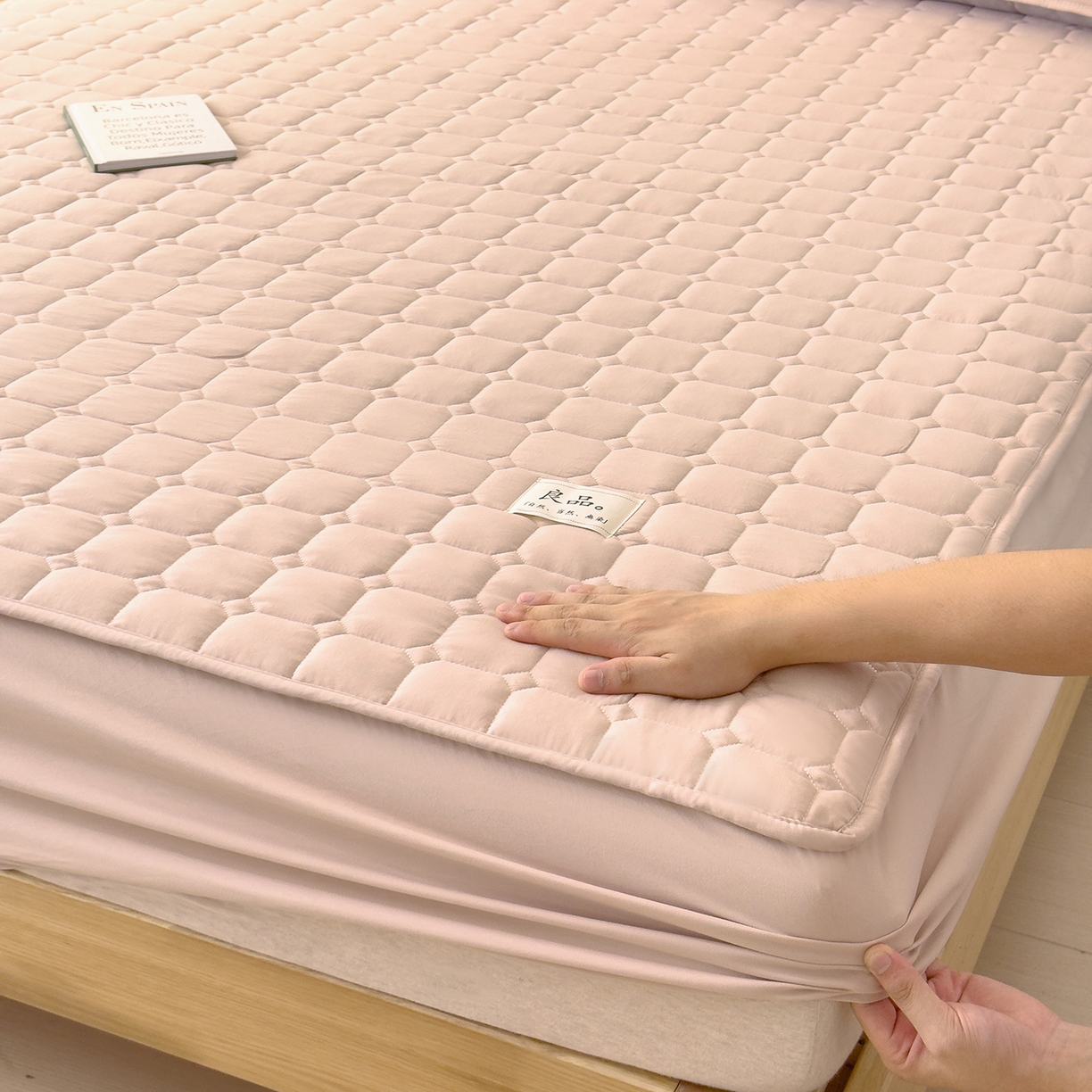 91家纺网 家纺一手货源 找家纺 富阿娜家纺 2025新款A类抗菌夹棉单床笠三件套  围布30cm 良品-卡其