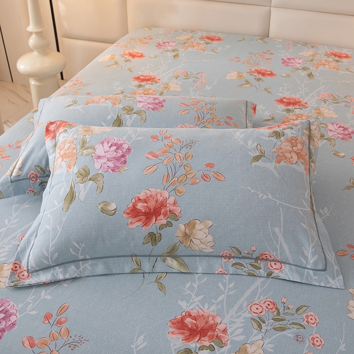 91家纺网 家纺一手货源 找家纺 幸嘉轩 2025新款全棉纯棉喷气加厚磨毛四件套-系列五 似水柔情