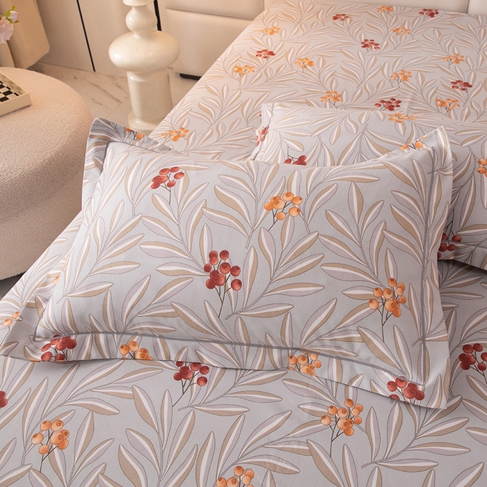 91家纺网 家纺一手货源 找家纺 幸嘉轩 2025新款全棉纯棉喷气加厚磨毛四件套-系列五 花香风雅