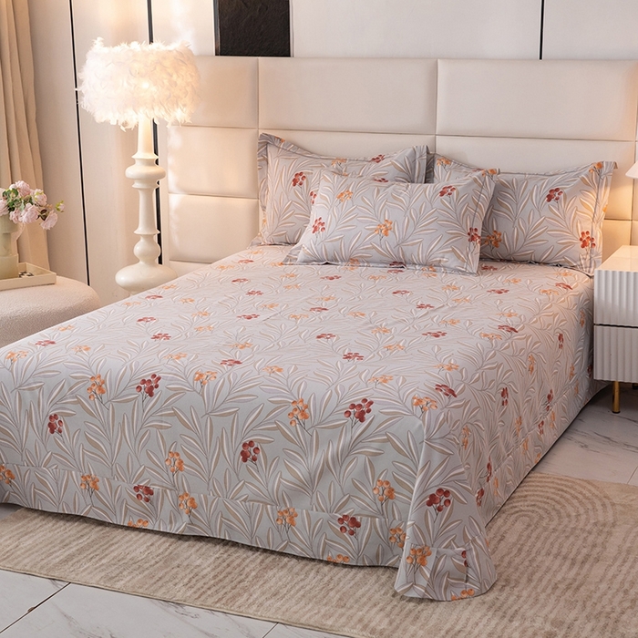 91家纺网 家纺一手货源 找家纺 幸嘉轩 2025新款全棉纯棉喷气加厚磨毛四件套-系列五 花香风雅