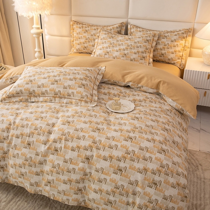 91家纺网 家纺一手货源 找家纺 幸嘉轩 2025新款全棉纯棉喷气加厚磨毛四件套-系列五 无以伦比