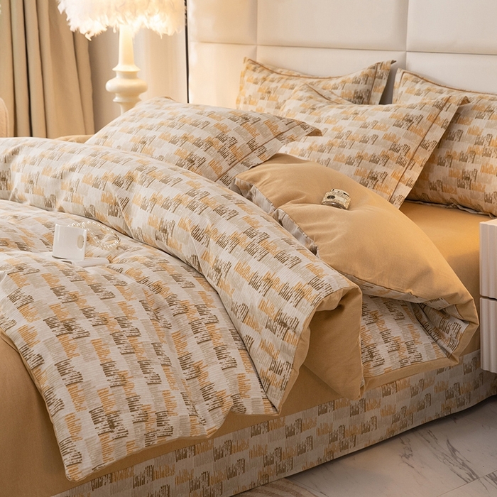 91家纺网 家纺一手货源 找家纺 幸嘉轩 2025新款全棉纯棉喷气加厚磨毛四件套-系列五 无以伦比