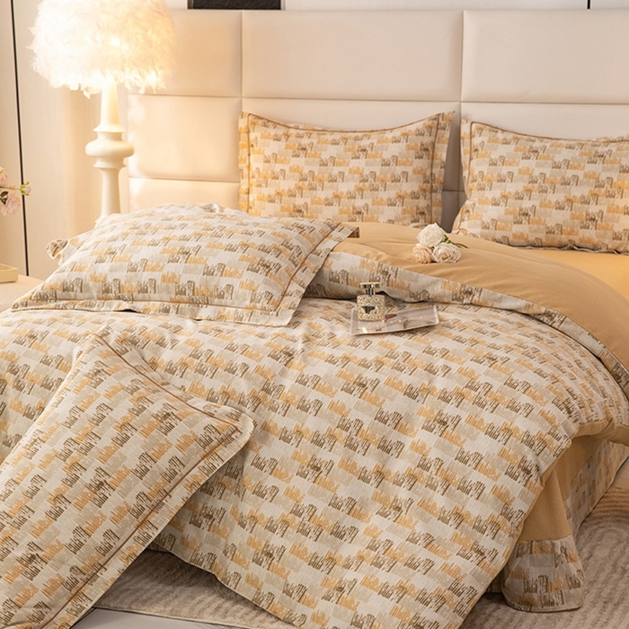 91家纺网 家纺一手货源 找家纺 幸嘉轩 2025新款全棉纯棉喷气加厚磨毛四件套-系列五 无以伦比