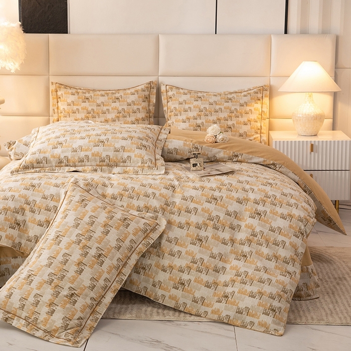 91家纺网 家纺一手货源 找家纺 幸嘉轩 2025新款全棉纯棉喷气加厚磨毛四件套-系列五 无以伦比