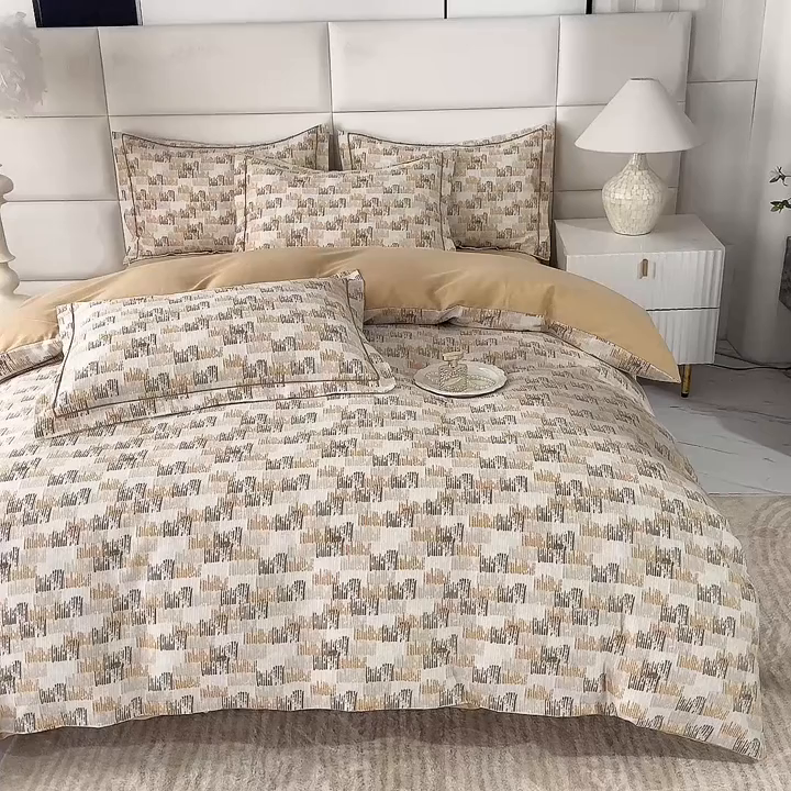 91家纺网 家纺一手货源 找家纺 幸嘉轩 2025新款全棉纯棉喷气加厚磨毛四件套-系列五 无以伦比