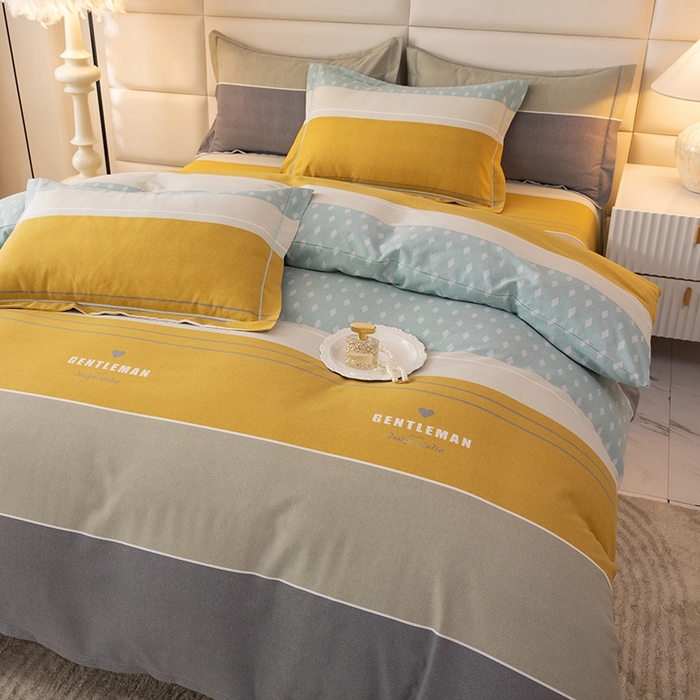 91家纺网 家纺一手货源 找家纺 幸嘉轩 2025新款全棉纯棉喷气加厚磨毛四件套-系列五 奥丽莎