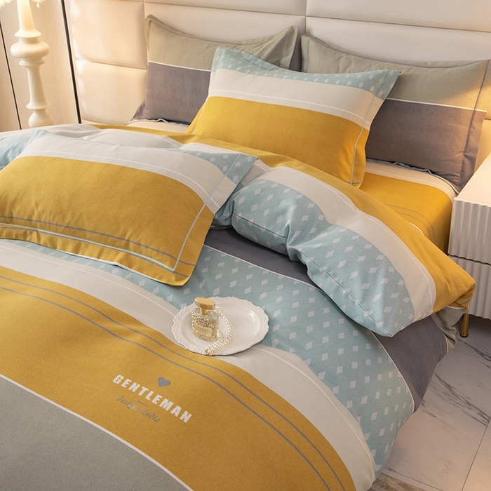 91家纺网 家纺一手货源 找家纺 幸嘉轩 2025新款全棉纯棉喷气加厚磨毛四件套-系列五 奥丽莎