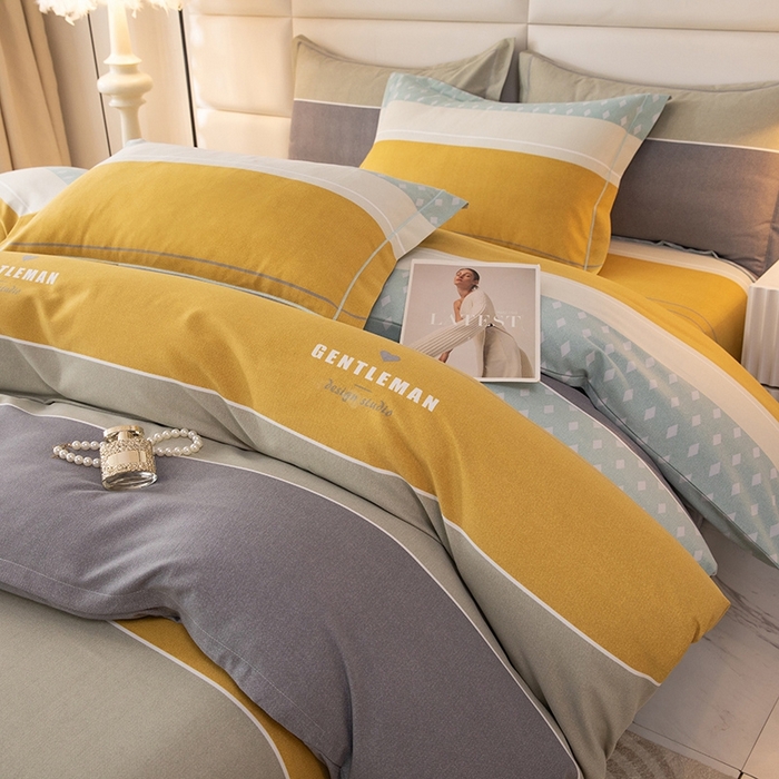 91家纺网 家纺一手货源 找家纺 幸嘉轩 2025新款全棉纯棉喷气加厚磨毛四件套-系列五 奥丽莎