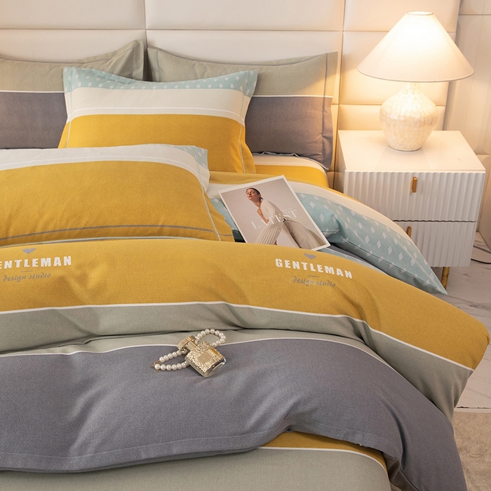 91家纺网 家纺一手货源 找家纺 幸嘉轩 2025新款全棉纯棉喷气加厚磨毛四件套-系列五 奥丽莎