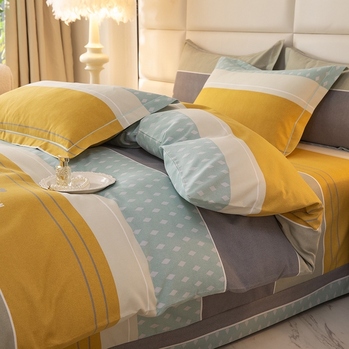 91家纺网 家纺一手货源 找家纺 幸嘉轩 2025新款全棉纯棉喷气加厚磨毛四件套-系列五 奥丽莎