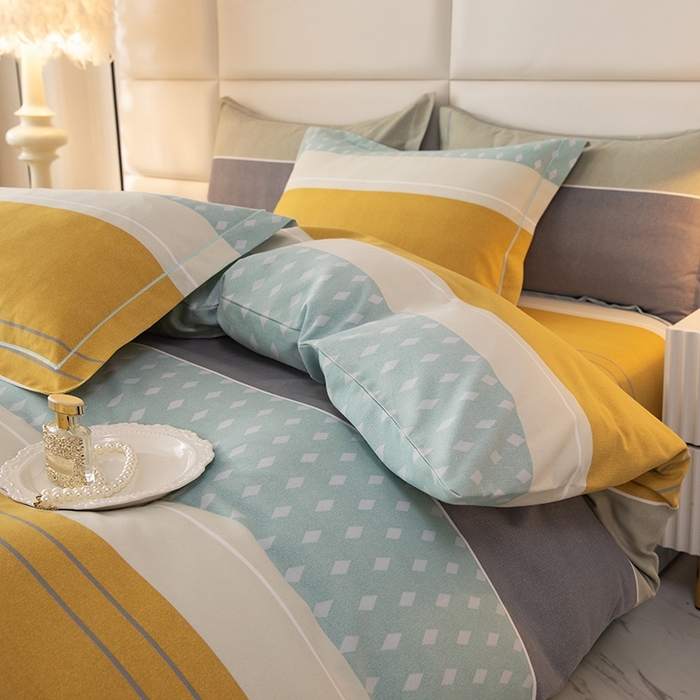 91家纺网 家纺一手货源 找家纺 幸嘉轩 2025新款全棉纯棉喷气加厚磨毛四件套-系列五 奥丽莎