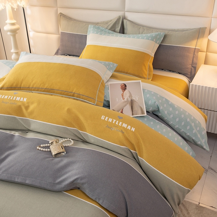 91家纺网 家纺一手货源 找家纺 幸嘉轩 2025新款全棉纯棉喷气加厚磨毛四件套-系列五 奥丽莎