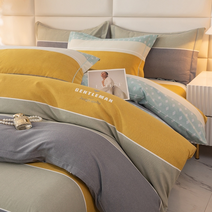 91家纺网 家纺一手货源 找家纺 幸嘉轩 2025新款全棉纯棉喷气加厚磨毛四件套-系列五 奥丽莎