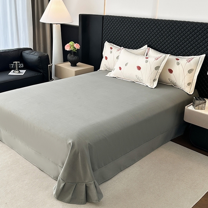 91家纺网 家纺一手货源 找家纺 幸嘉轩 2025新款全棉纯棉喷气加厚磨毛四件套-系列五 夕颜