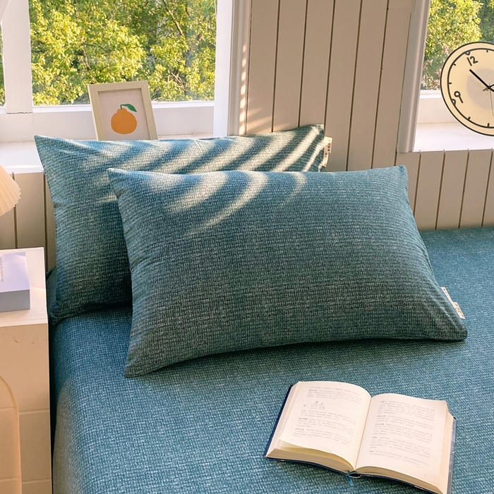 91家纺网 家纺一手货源 找家纺 （总）春皖家纺 2025新款原棉磨毛单枕套 枕套单件-风格一