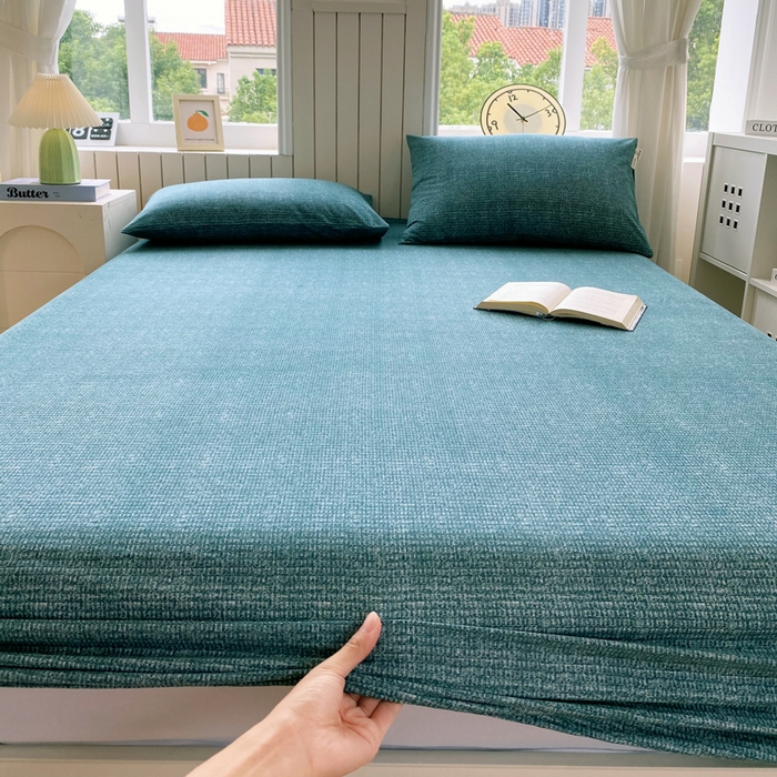 91家纺网 家纺一手货源 找家纺 （总）春皖家纺 2025新款原棉磨毛单床笠 床笠单件-风格一