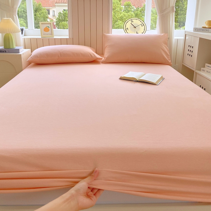 91家纺网 家纺一手货源 找家纺 （总）春皖家纺 2025新款原棉磨毛单床笠 床笠单件-风格一